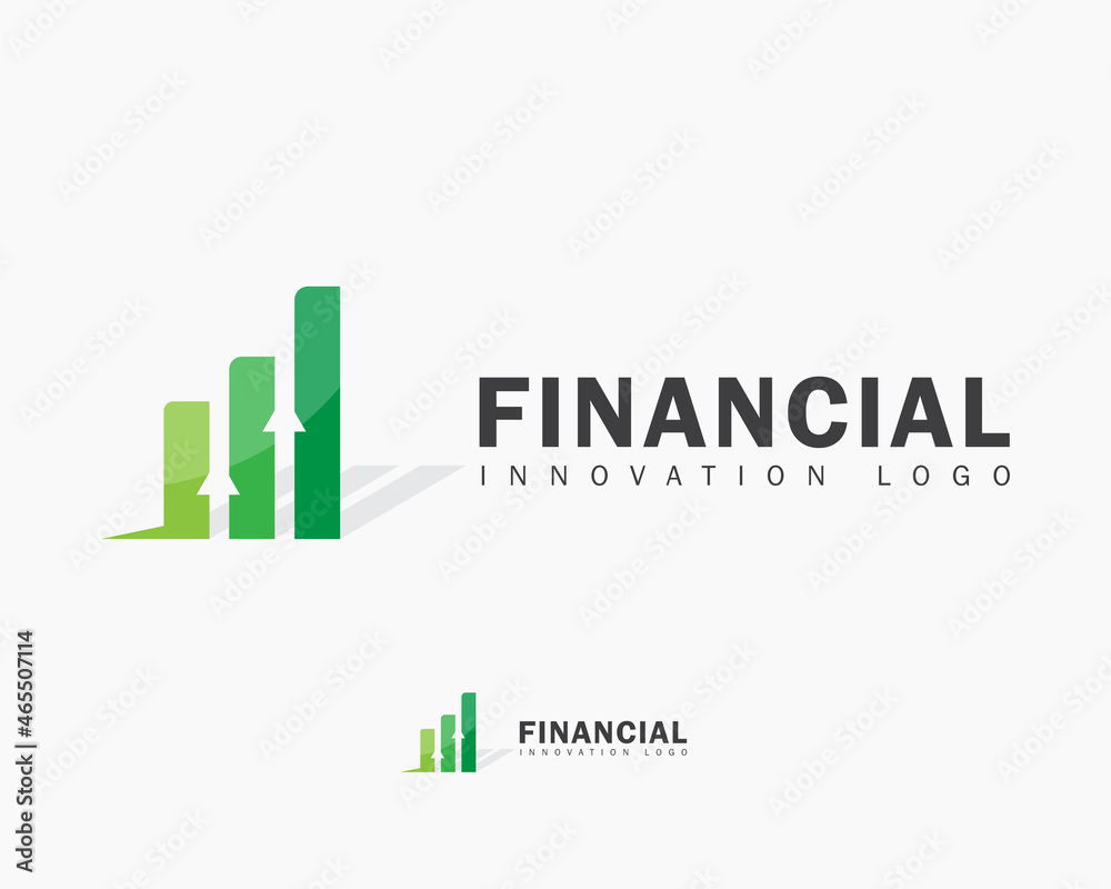 financial logo creative arrow diagram market design template