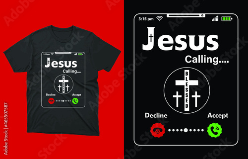 Jesus is Calling T-Shirt Vector Design, Christian Shirts, Christian Shirts for Women, Christian Apparel, Christian Clothing,