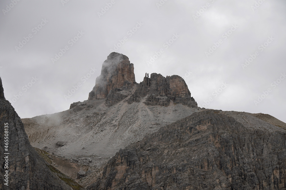 Fototapeta premium Wanderung Innerfeldtal, Forcella del Lago / Birkenkofel (Croda dei Baranci)