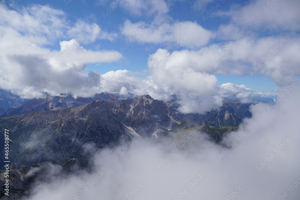 Wanderung Innerfeld / Forcella del Lago / Birkenkofel (Croda dei Baranci): Blick nach Westen, Richtung Dürrenstein