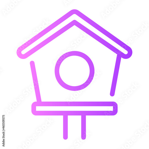 birdhouse gradient icon