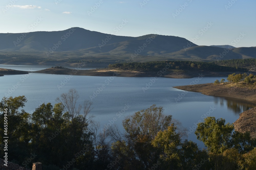 A view of the Gabriel y Galán reservoir from Granadilla in the province of Cáceres
A view of the Gabriel y Galán reservoir from Granadilla in the province of Cáceres