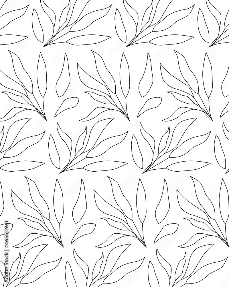 Obraz premium minimalistic modern pattern with leaves