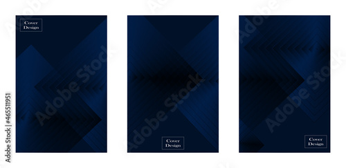 Set of blue cover background