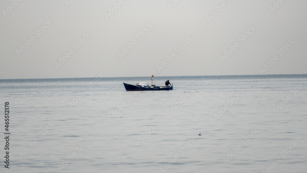 fishing boat in the sea, fishing boat and sea background, fishing boat and sea wallpaper, a fishing boat wallpaper, fishing in the sea