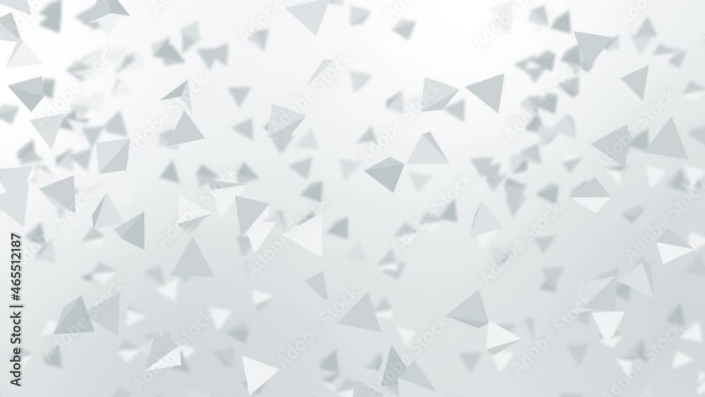 Many pyramid shapes floating in air on white background. Business concept. Symbol of digital technology. 3D loop animation. Many pyramid shapes floating in air on white background. Business concept. Symbol of digital technology. 3D loop animation.