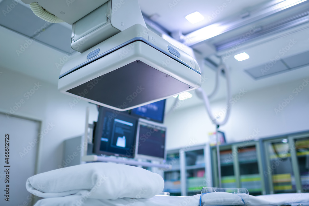Equipment X-ray equipment in modern hospital. Modern x-ray machine and ...