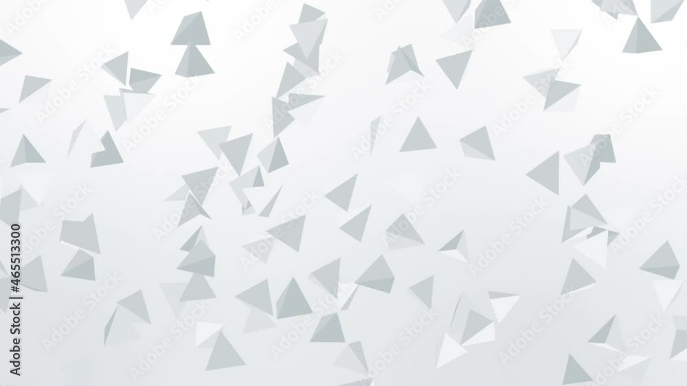 Many pyramid shapes floating in air on white background. Business concept. Symbol of digital technology. 3D loop animation. Many pyramid shapes floating in air on white background. Business concept. Symbol of digital technology. 3D loop animation.