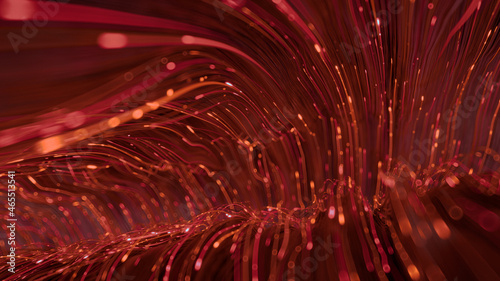 Red light trails 3D render ...
