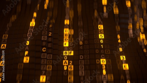 Orange computer code in hex...
