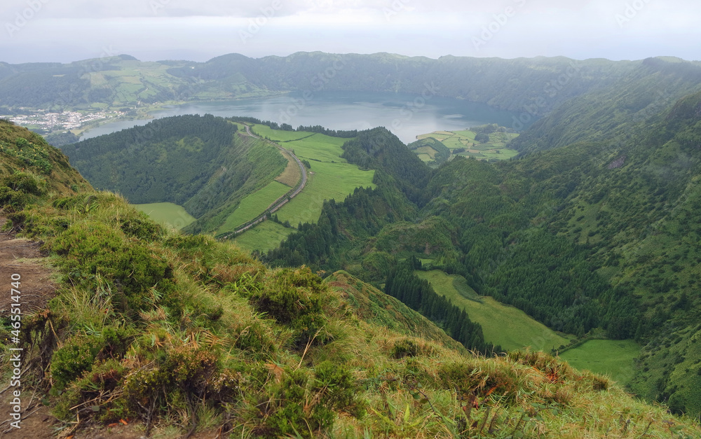 Fototapeta premium green nature on the beautiful azores islands