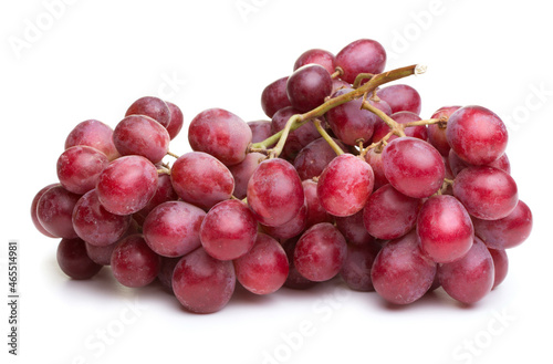bunch of rose grapes isolated on white background