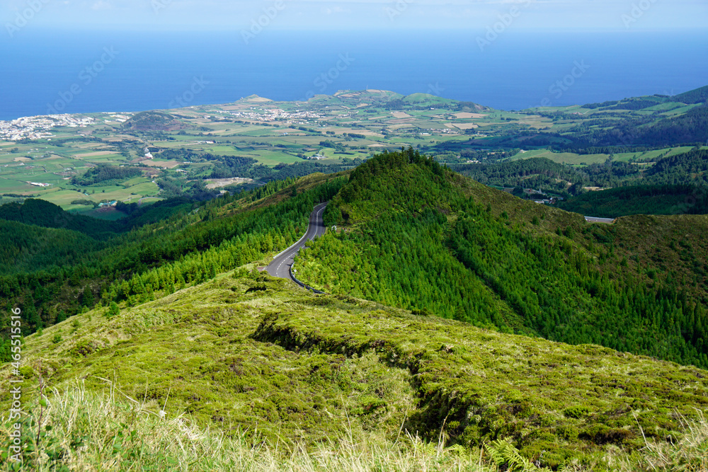 amazing mountain landscape on azores islands amazing mountain landscape on azores islands