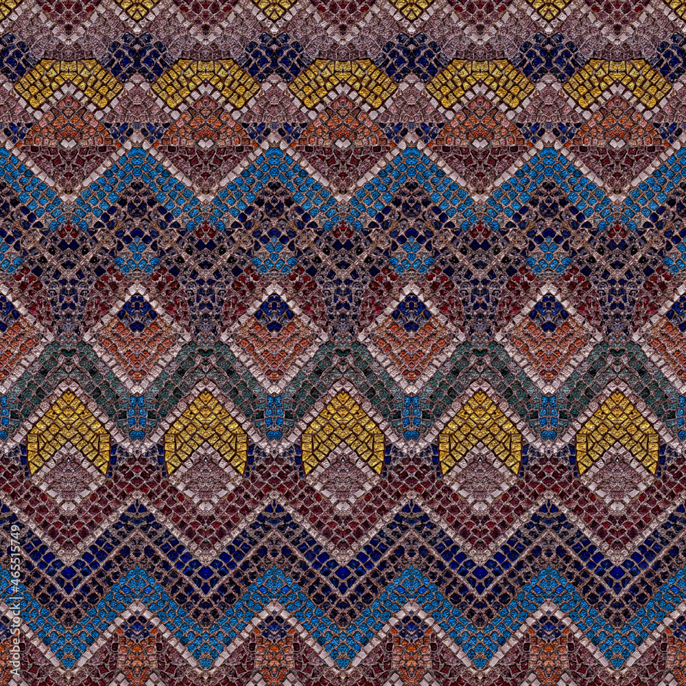 3d effect - abstract mosaic style pattern 