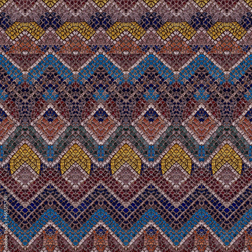 3d effect - abstract mosaic style pattern 