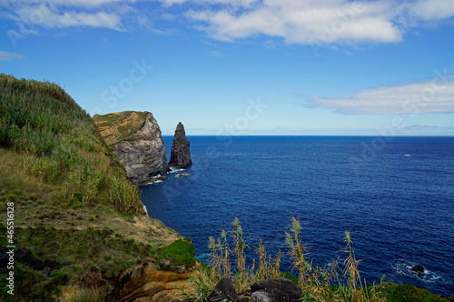 natural green scenery on the azores islands