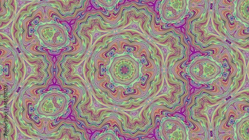 Kaleidoscope Pattern, Very Colorful and Trippy