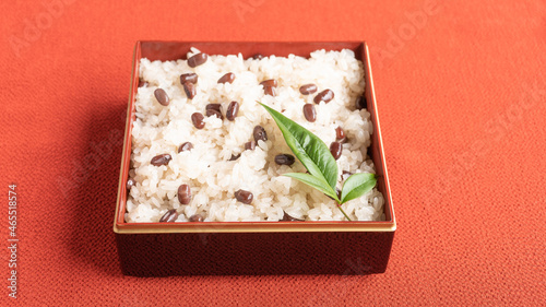 日本のお祝い。赤飯。”Festive red rice”	 photo