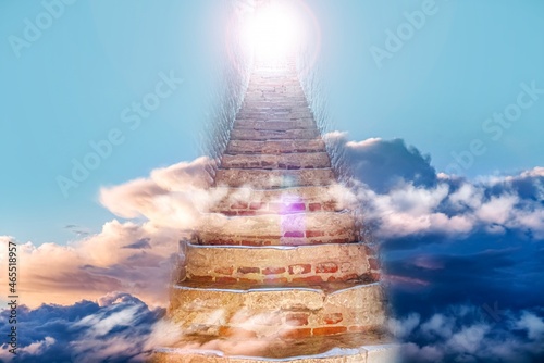 Obraz na płótnie Religion background, stairway to heaven w salonie