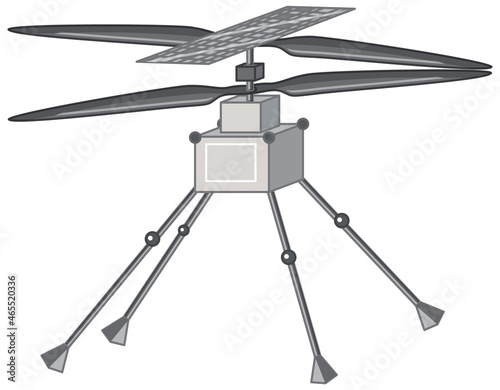 Space satellite on white background