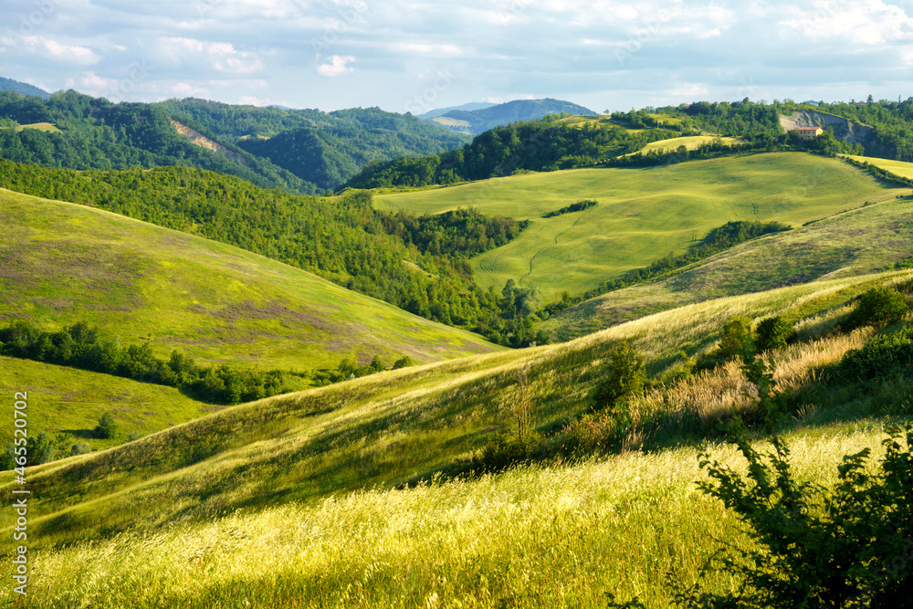 Rural landscape on the hills near Bologna, Emilia-Romagna. Rural landscape on the hills near Bologna, Emilia-Romagna.