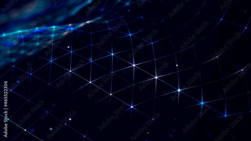 Technology background. Abstract digital combination dots and lines. Network connection structure. 3d Widescreen Technology background. Abstract digital combination dots and lines. Network connection structure. 3d Widescreen