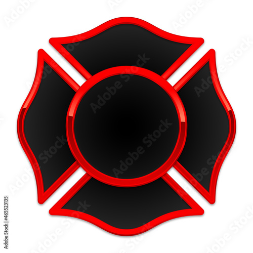 blank fire department logo base black and red