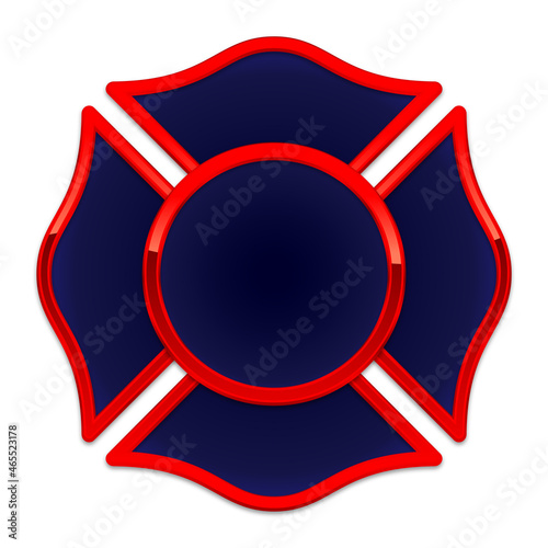 fire rescue logo base dark blue with red trim