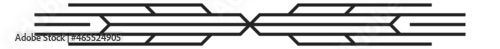 Tribal text divider. Retro horizontal linear page design separator