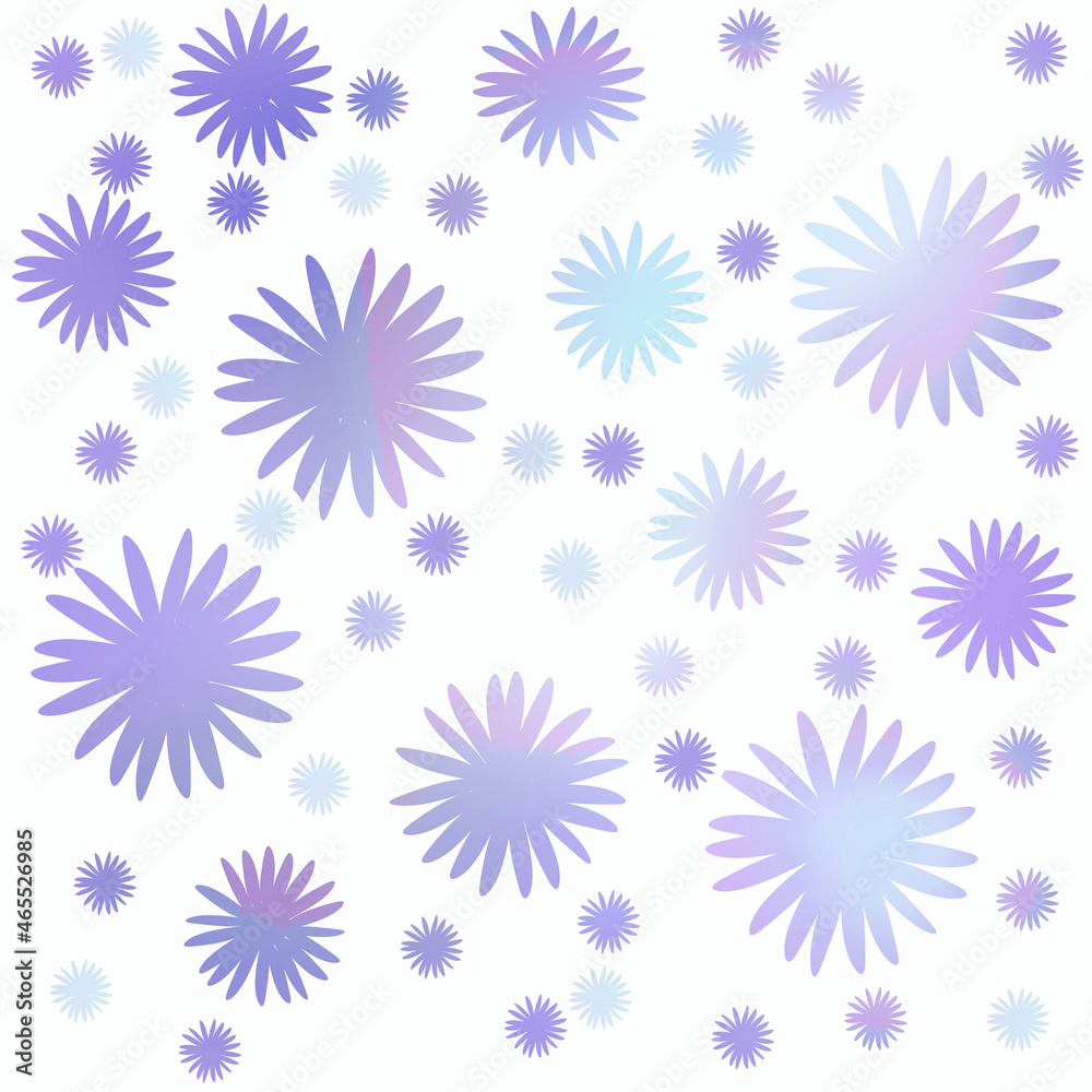 seamless pattern with camomiles, blue gradient color on white background, floral pattern, daisy flower seamless pattern with camomiles, blue gradient color on white background, floral pattern, daisy flower