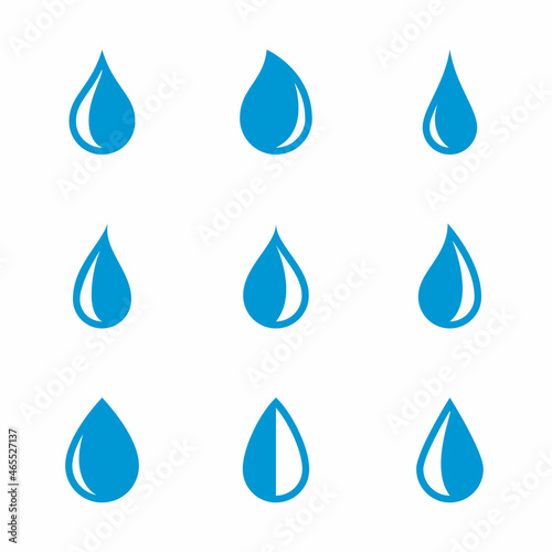 vector water drop. water drop icon isolated on white background.