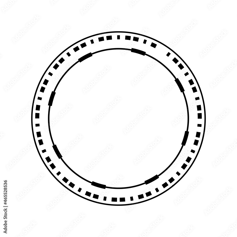 Digital circle frame isolated on white background Digital circle frame isolated on white background