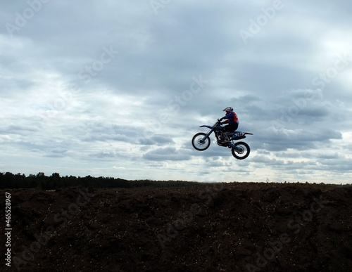 motocross, biker on a motorcycle