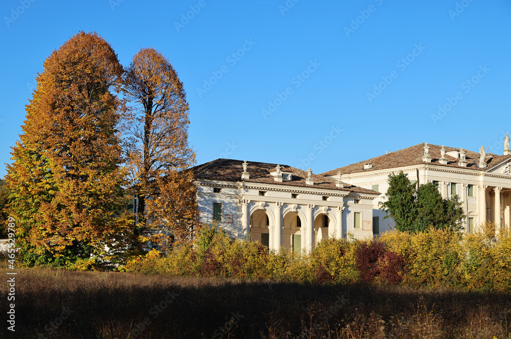 Fototapeta premium Ancient Venetian house in autumn, Veneto, Italy