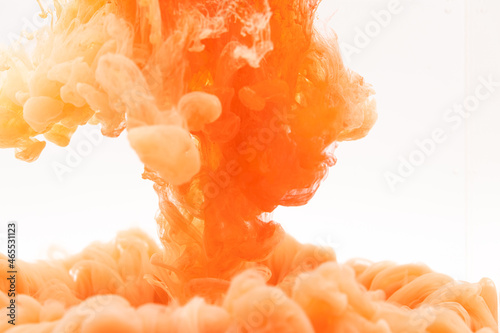 orange smoke on a white background