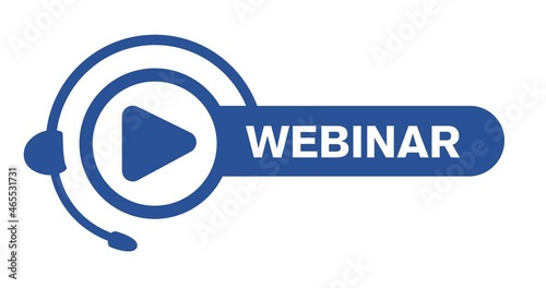 Animated logo for webinar and online conference