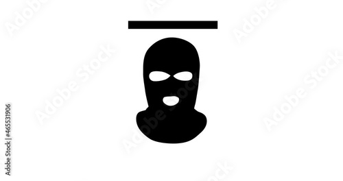 Animated video of a bandit mask, mafia