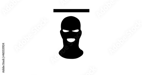 Animated video of a bandit mask, mafia