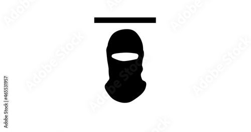 Animated video of a bandit mask, mafia