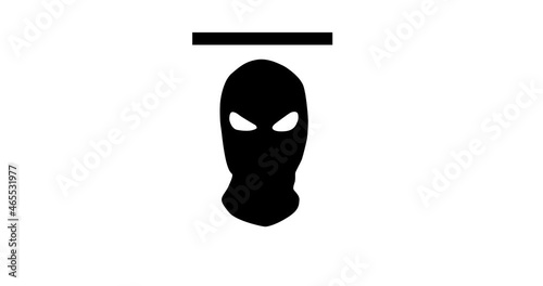 Animated video of a bandit mask, mafia