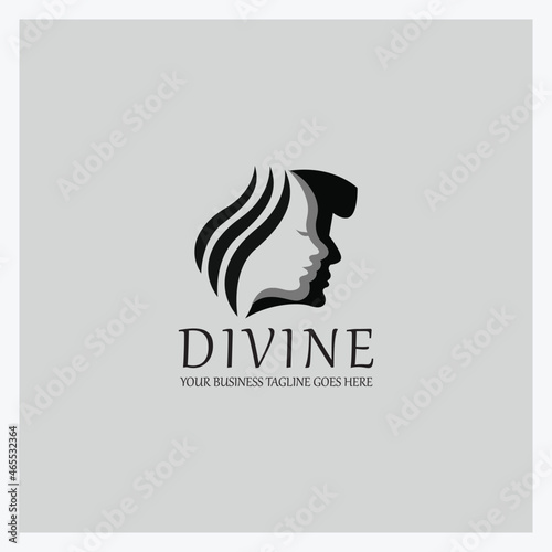 Divine logo design template. Vector illustration