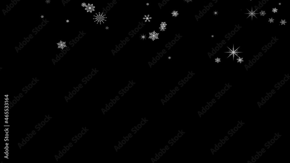 Christmas background. Falling snowflakes on transparent background. PNG codec with alpha channel

