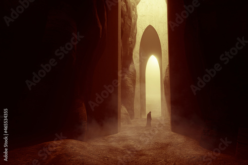 mysterious silhouette in su...