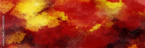 Abstract background painting art with red and yellow paint brush for halloween poster, banner, website, card background