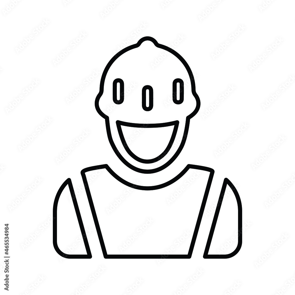 Engineer, serviceman line icon. Outline vector.