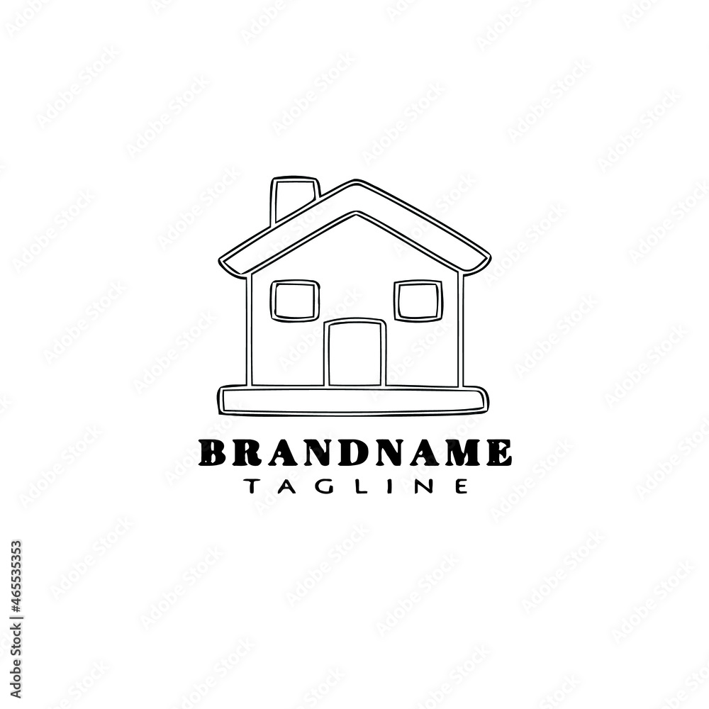house logo cartoon icon design template flat isolated vector illustration