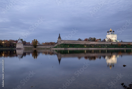 Pskov Kremlin at evening