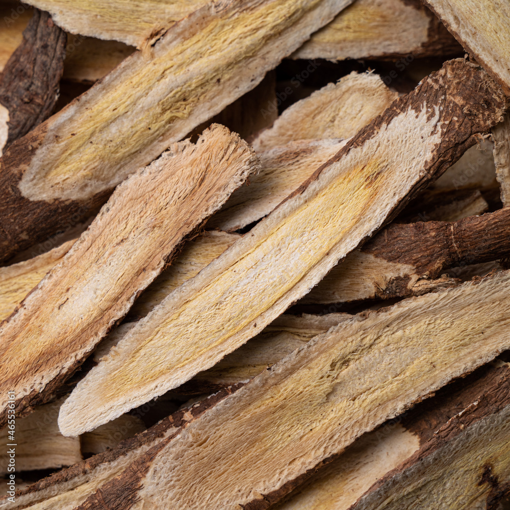 Chinese herbal medicine Astragalus root. Chinese herbal medicine Astragalus root.