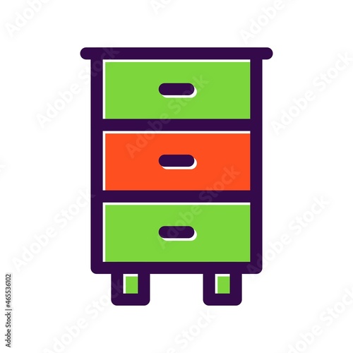 Chest Of Drawers Filled Vector Icon Design