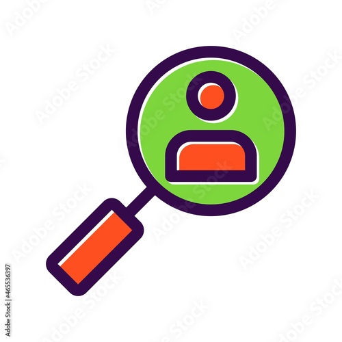 Job Seeker Filled Vector Icon Design